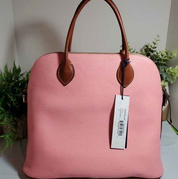 Dooney & Bourke Pebble Grain Large Domed Satchel /BPEBC1955 QLkR pale pink - Picture 8 of 11